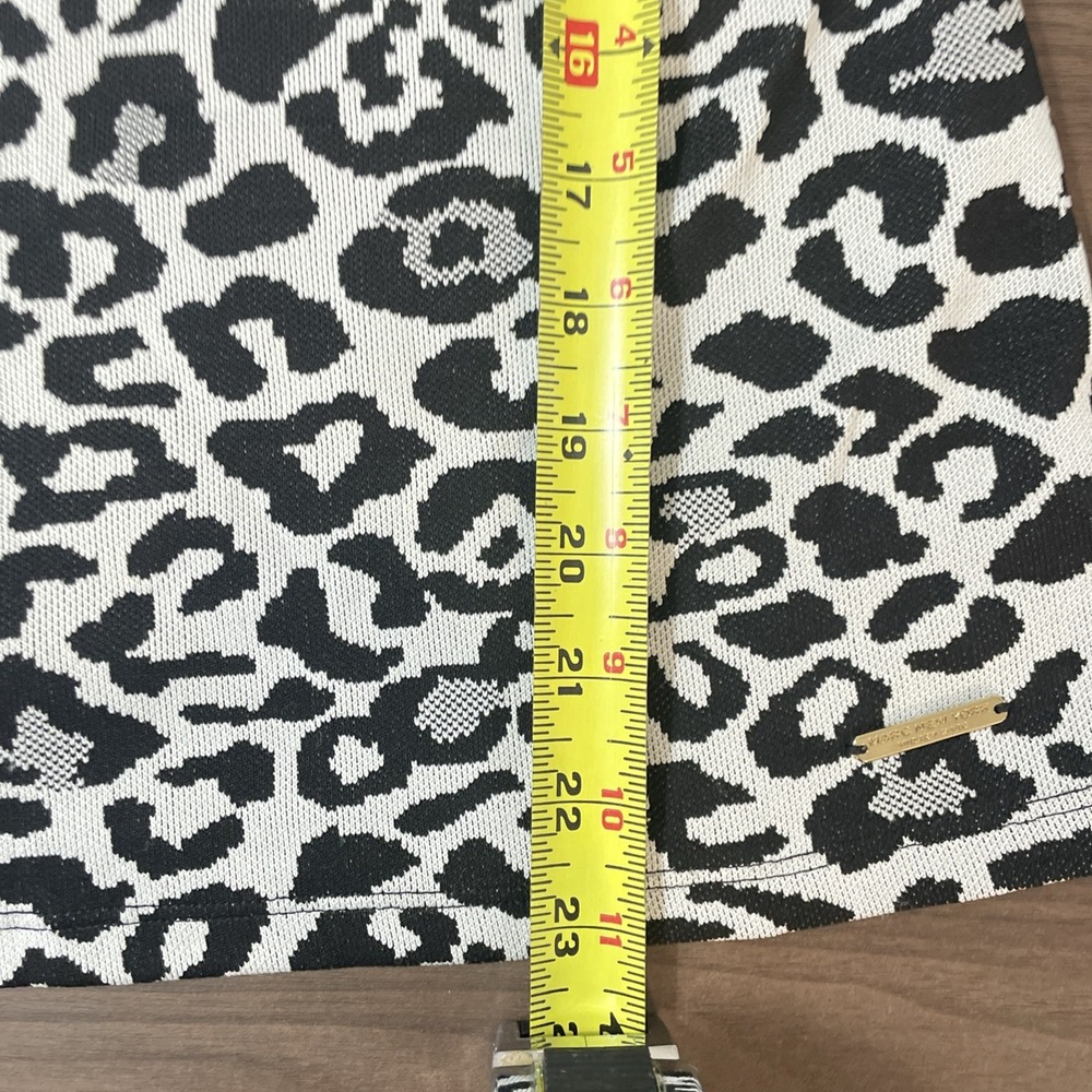 Marc New York Animal Print Top Faux Leather Trim Sz M - Picture 8 of 9